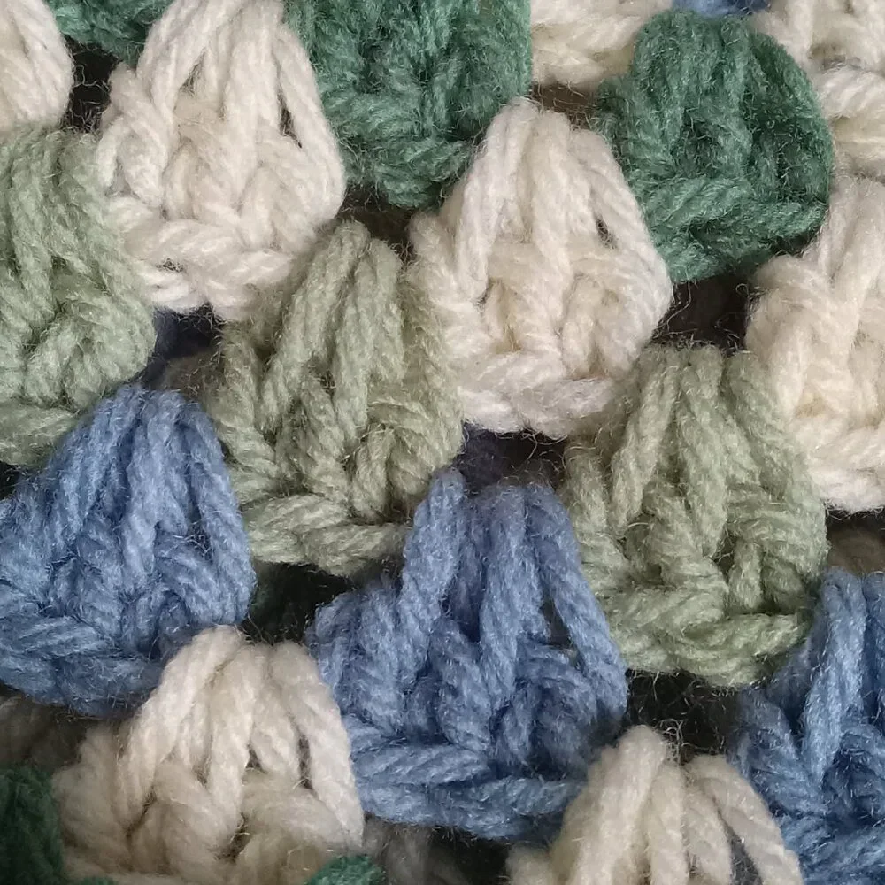 Handmade Crochet Multicolor Granny Stitch One Size Fits Most Acrylic Bucket Hat